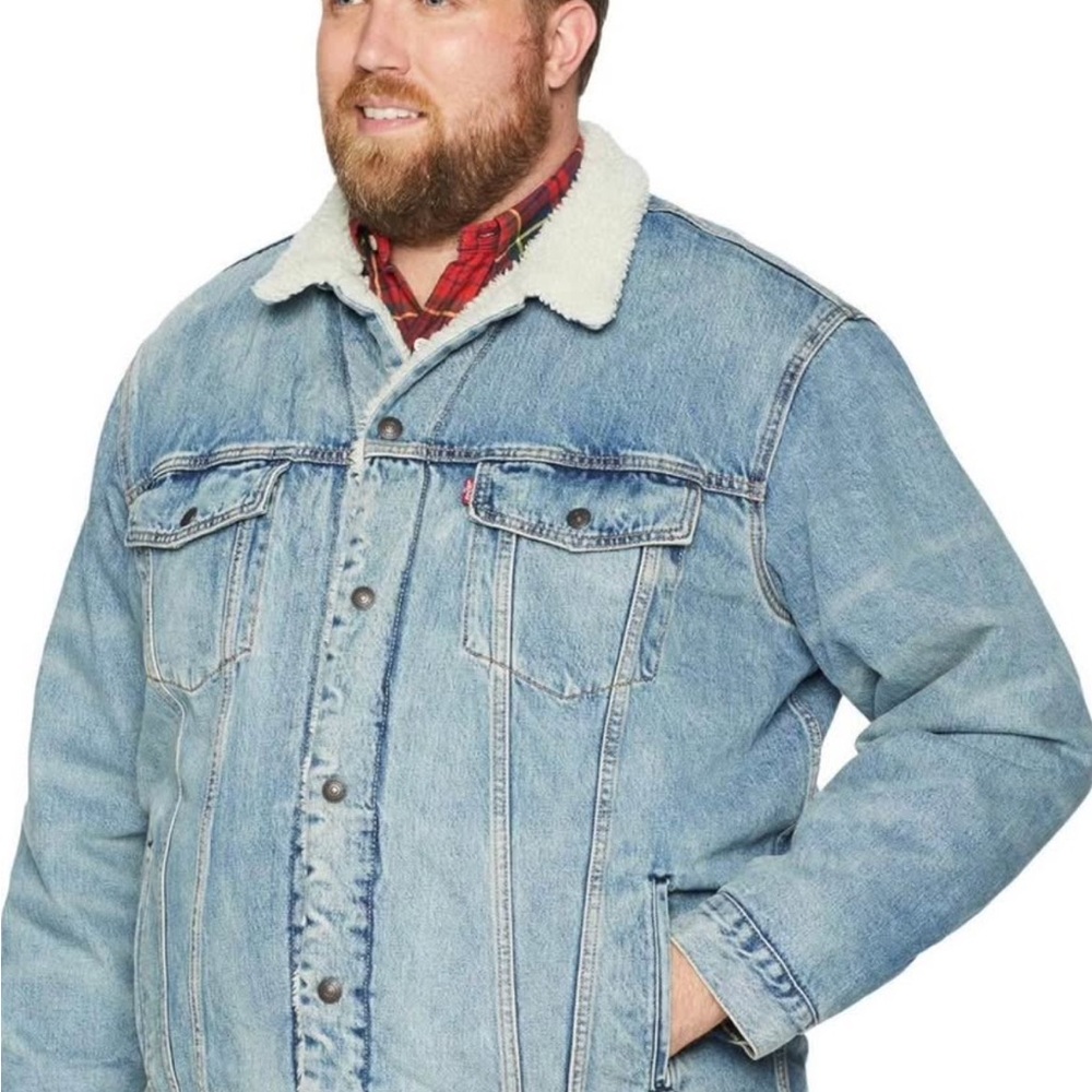 Levi's Light Blue Denim Jacket with Sherpa Collar